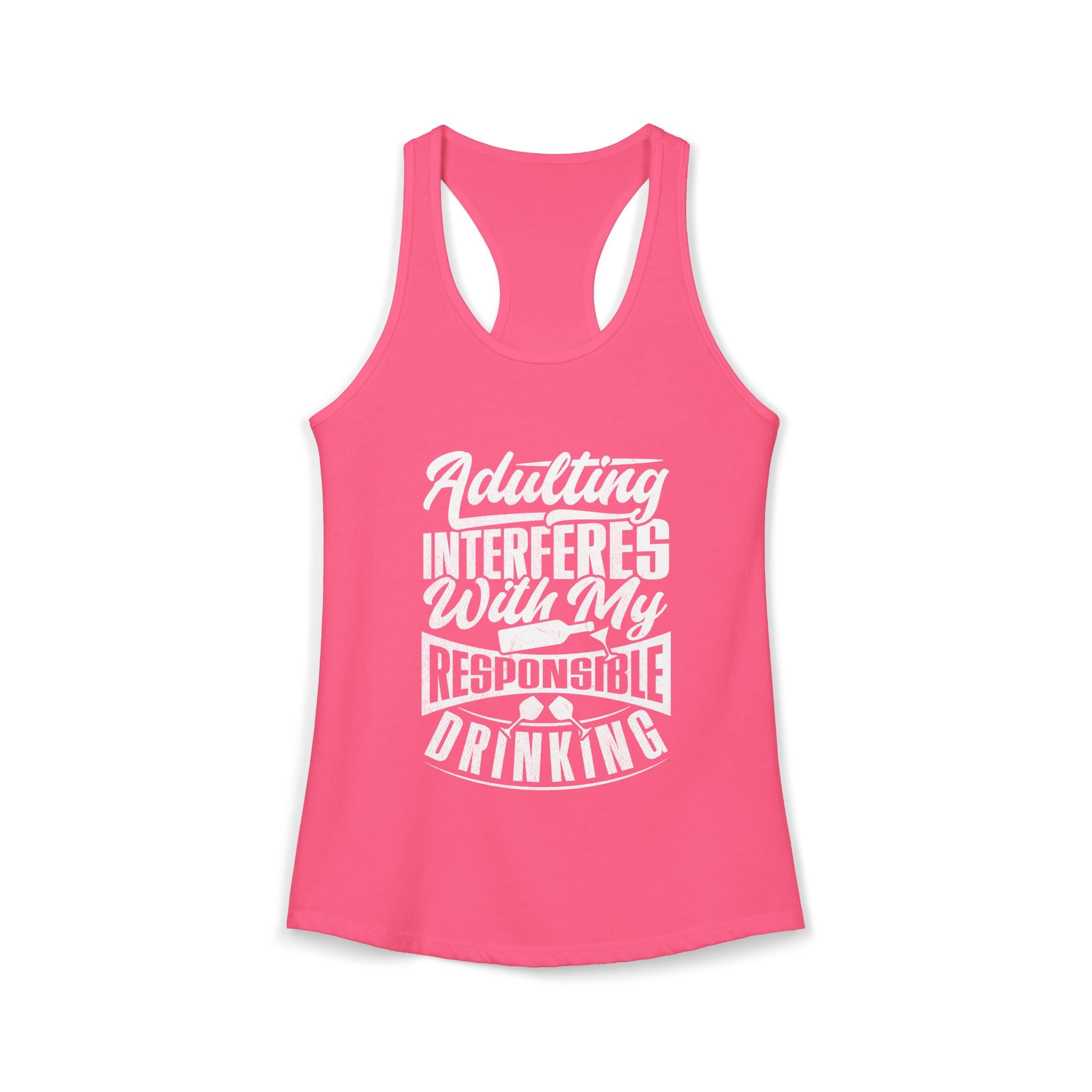 Whimsical Adulting Tank Top, Casual Summer Wear, Gift for College Students, Funny Workout Shirt, Perfect for Parties, Drinking Theme