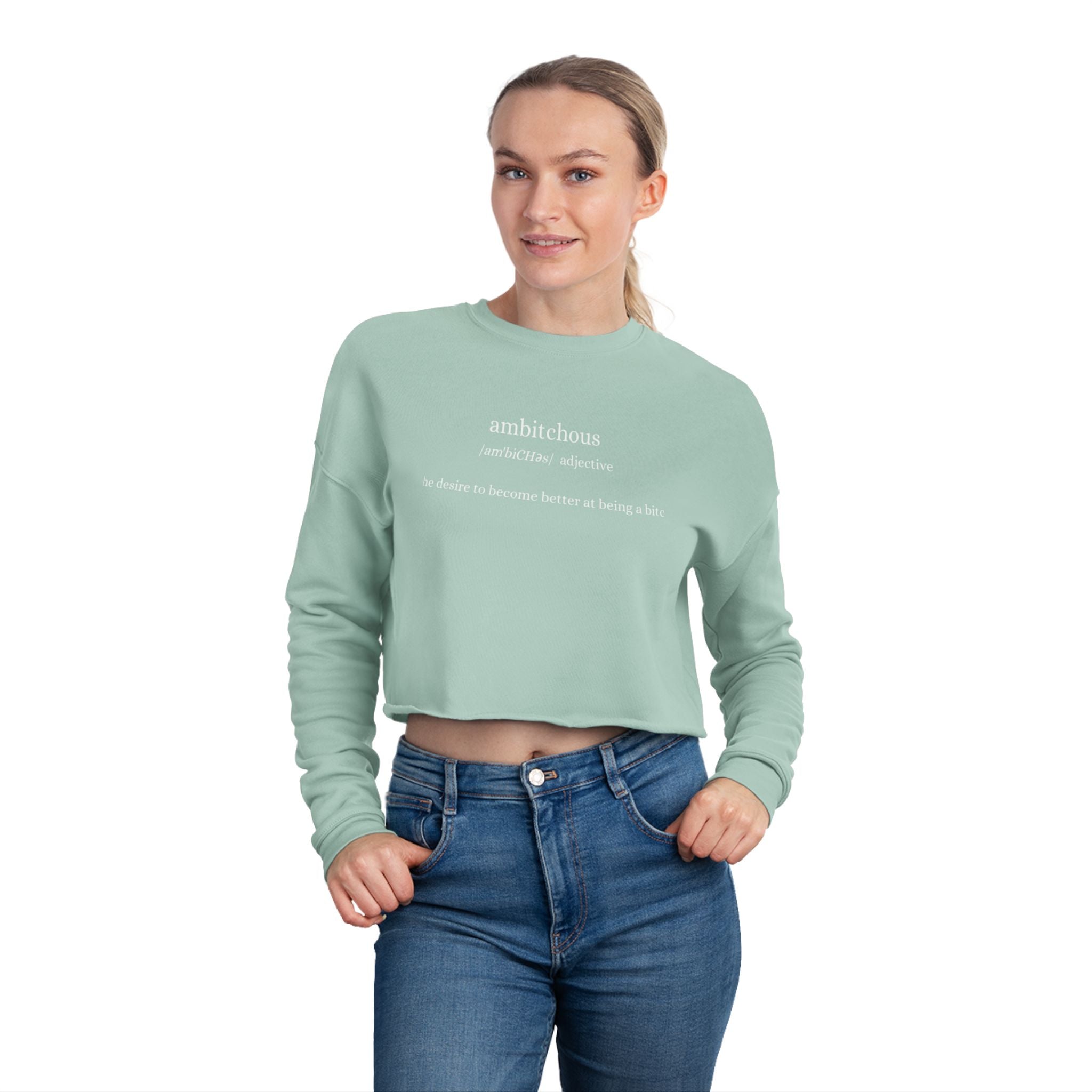 Empowered Women's Cropped Sweatshirt | Motivational Fashion | Cozy Athleisure | Inspirational Gift for Her | Trendy Spring Apparel | [...]