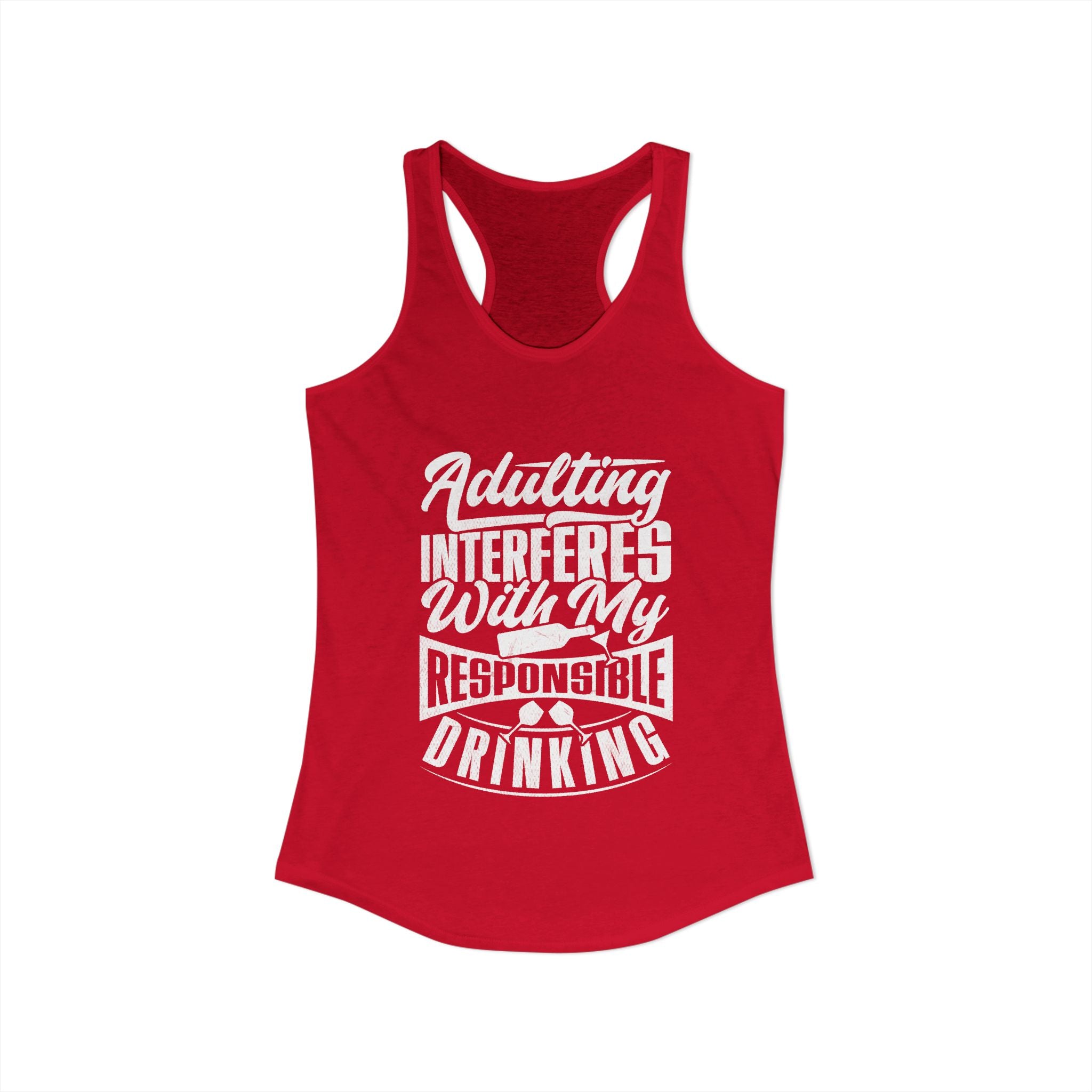 Whimsical Adulting Tank Top, Casual Summer Wear, Gift for College Students, Funny Workout Shirt, Perfect for Parties, Drinking Theme
