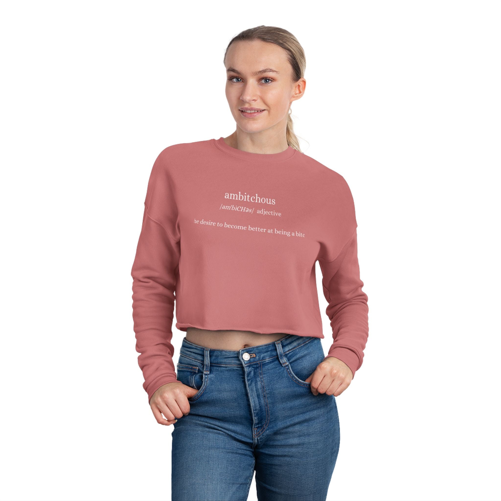 Empowered Women's Cropped Sweatshirt | Motivational Fashion | Cozy Athleisure | Inspirational Gift for Her | Trendy Spring Apparel | [...]