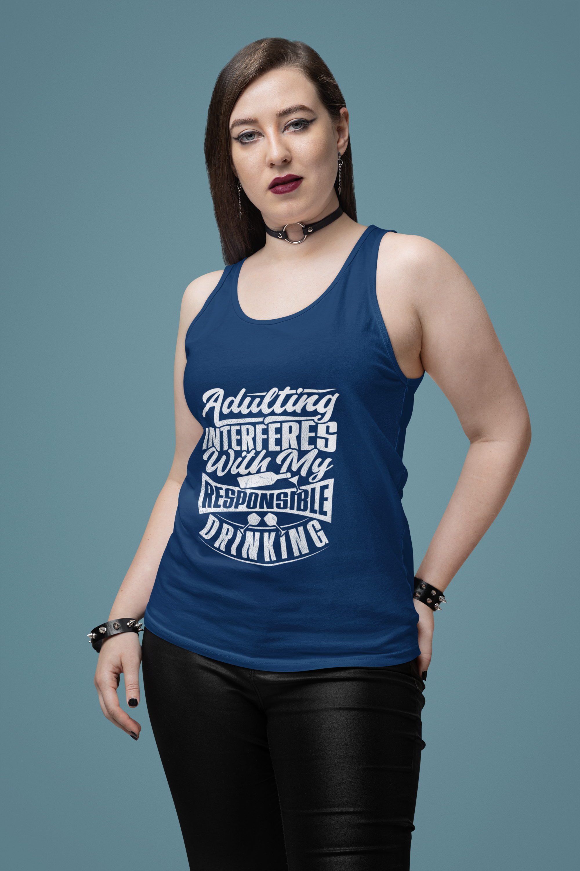 Adulting Interferes Women’s Flowy Scoop Muscle Tank