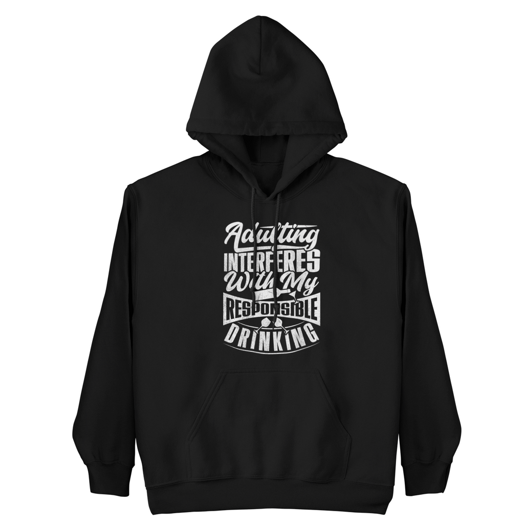 Adulting Interferes Unisex Sponge Fleece Hoodie