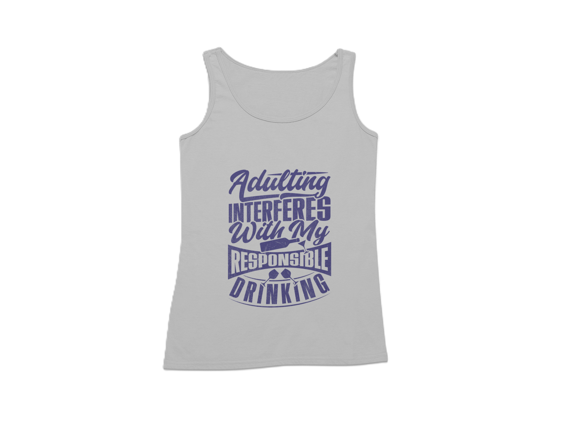 Adulting Interferes Women’s Flowy Scoop Muscle Tank