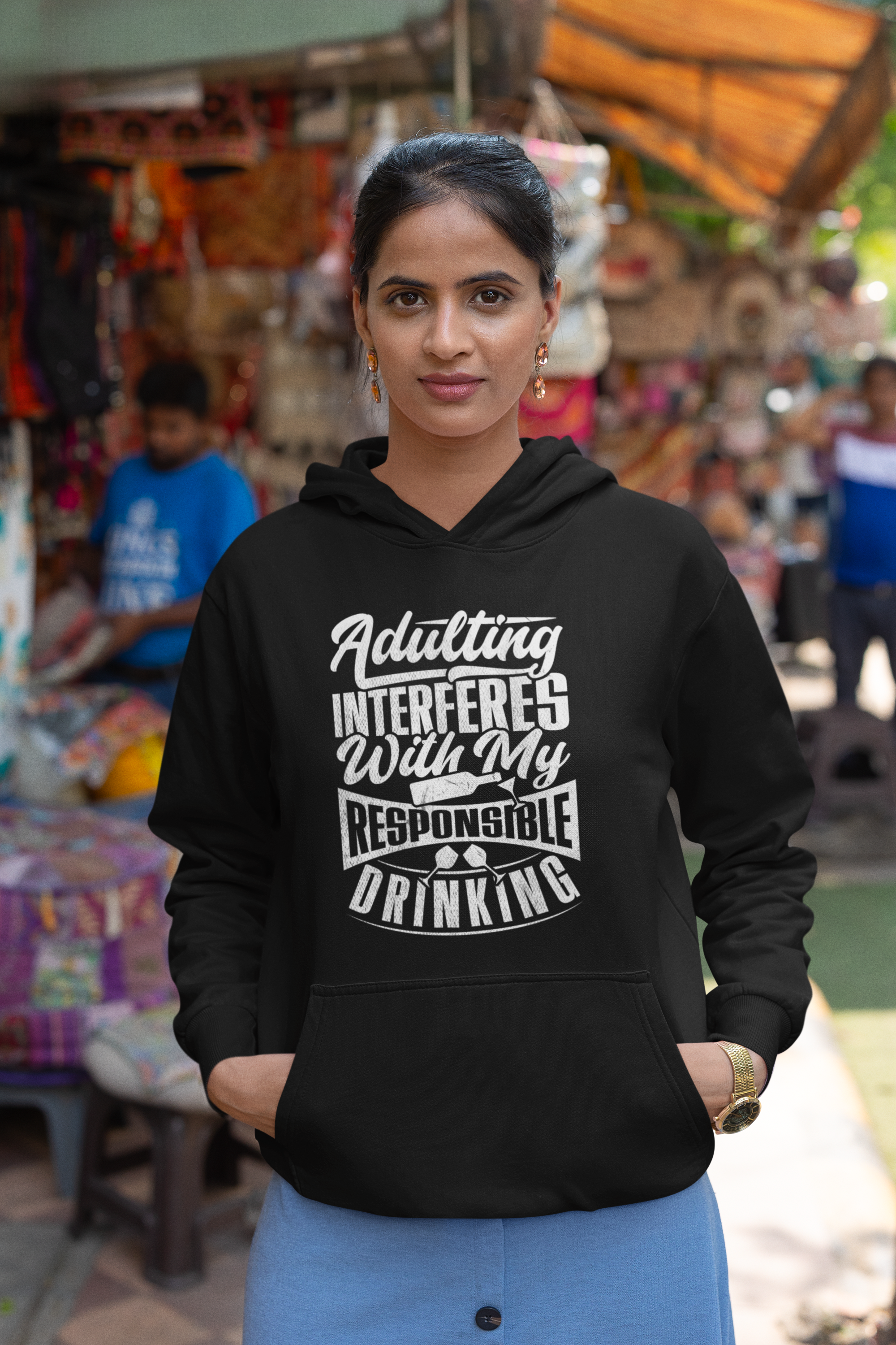 Adulting Interferes Unisex Sponge Fleece Hoodie