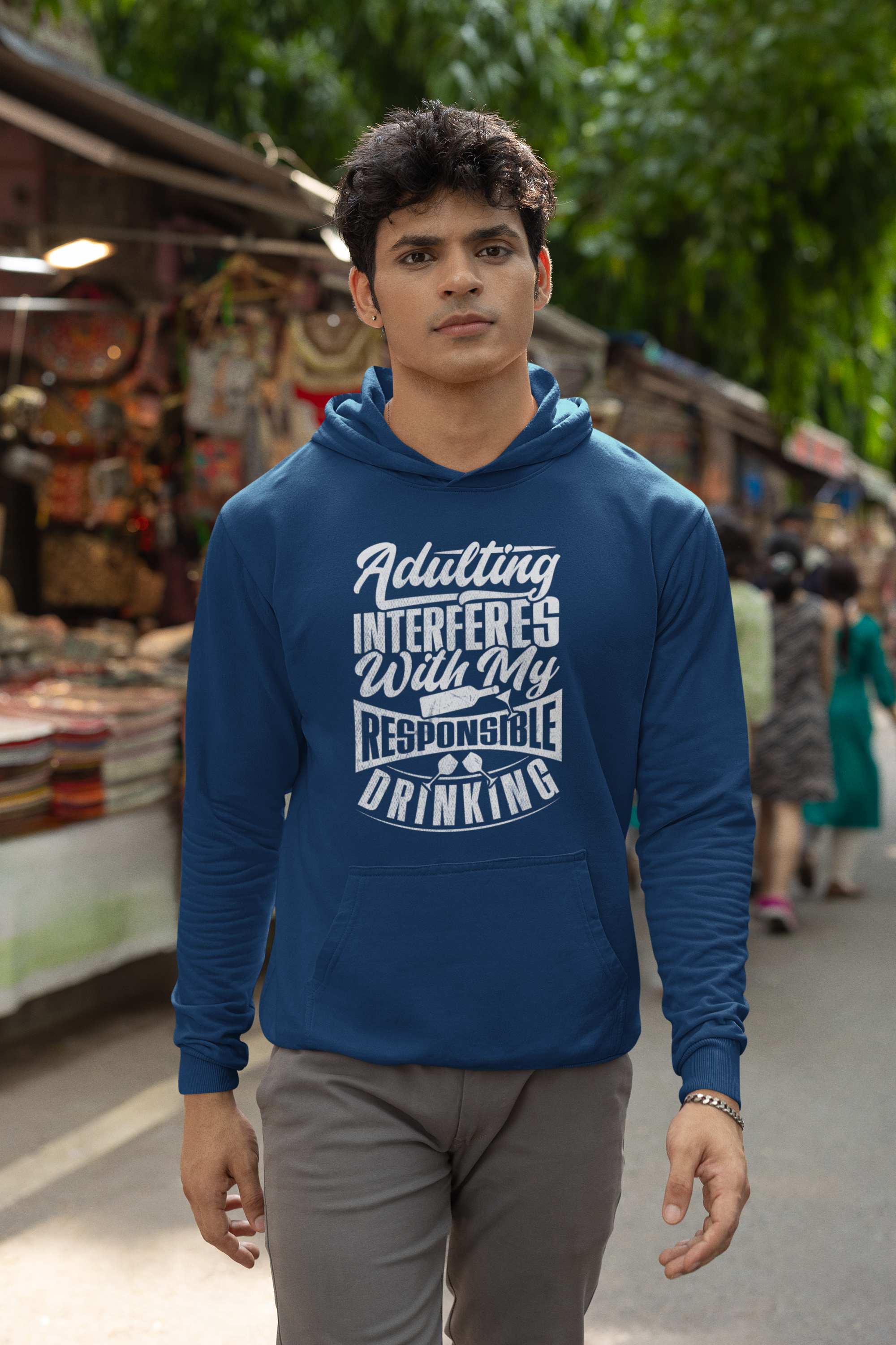 Adulting Interferes Unisex Sponge Fleece Hoodie