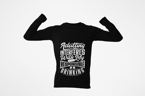 Adulting Interferes Unisex Jersey Long Sleeve Tee