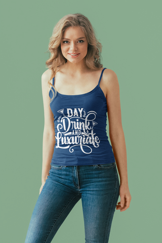 Day Drink Women’s Spaghetti Strap Tank Top